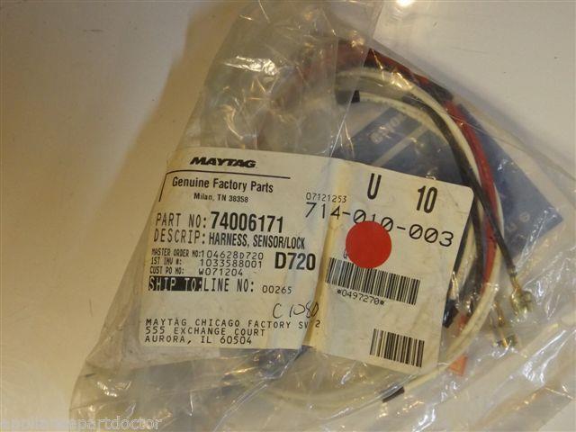 Maytag Gas Stove 74006171 Harness, Sensor/lock NEW IN BOX Maytag Gas Stove 74006171 Harness, Sensor/lock NEW IN BOX